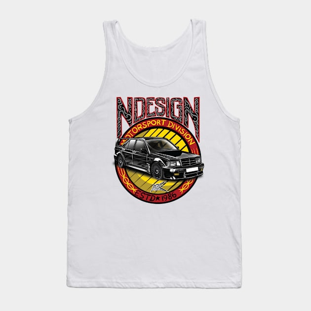 mercedes benz 190e black Tank Top by naquash